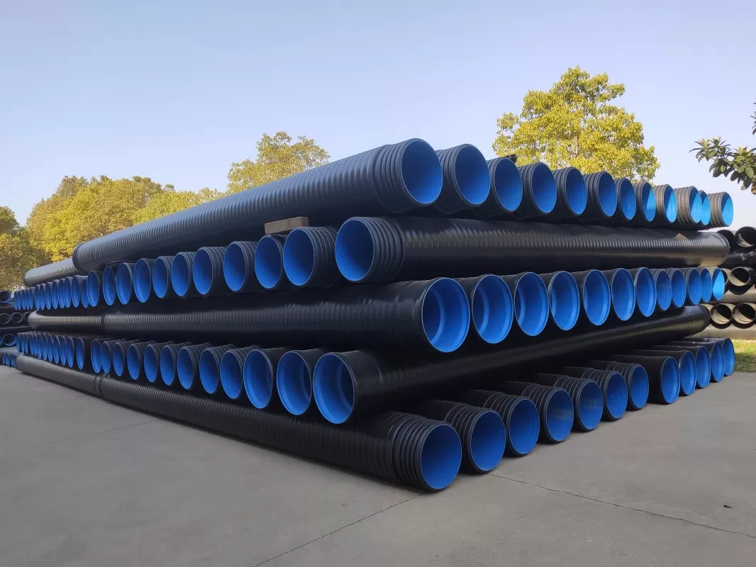HDPE tatu safu ukuta mchanganyiko kuimarishwa bati bomba, picha